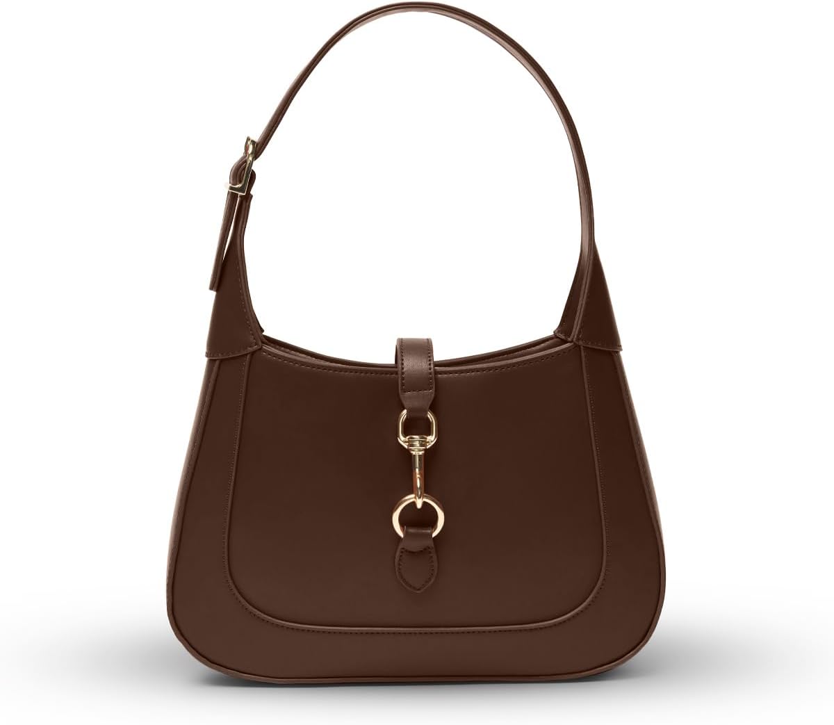 Women's Shoulder Bag — Small Shoulder Bag | Structured Top-Handle Handbag | Adjustable Strap | Vegan Leather Material