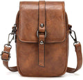 VintagePhone Bag for Women, Small Leather Shoulder Purse and Handbag with Tassel&Rivet Decoration