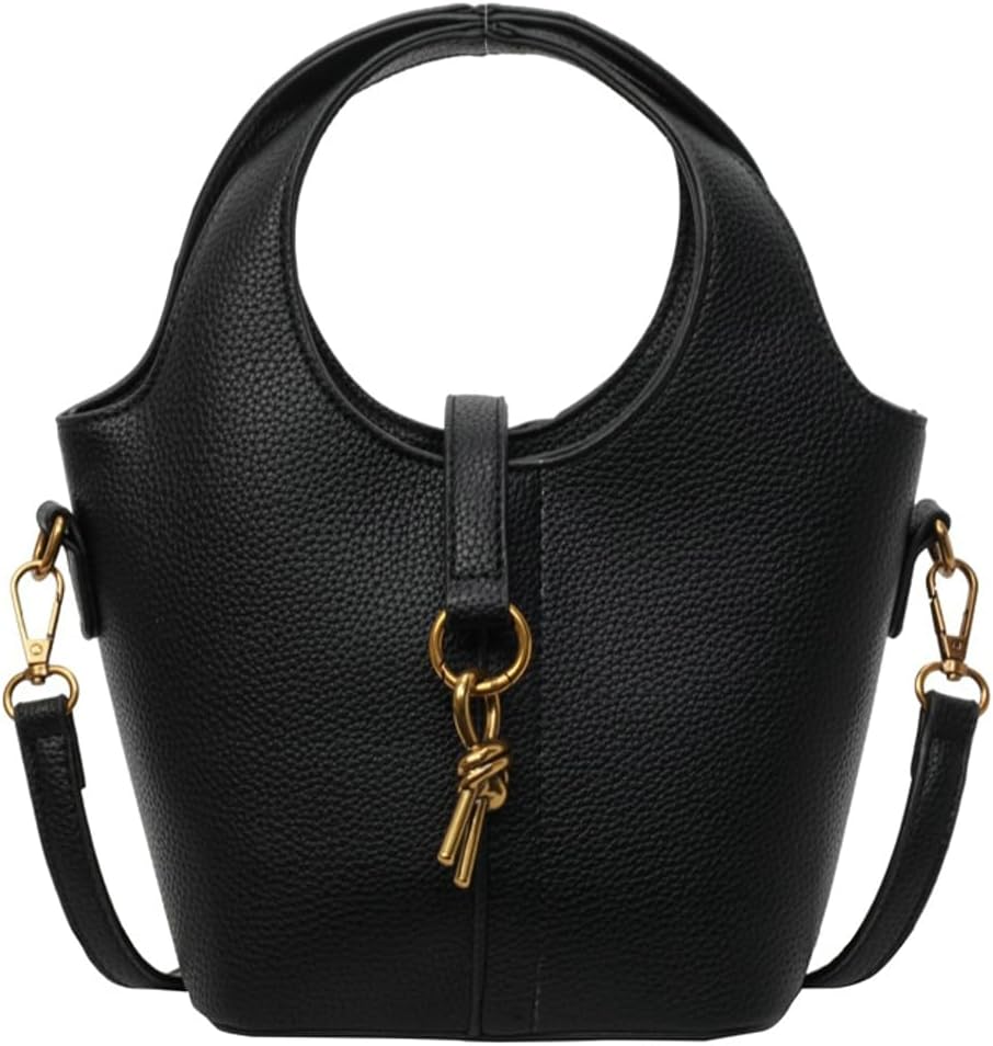 Women Bucket Bag PU Leather Hobo Bag Fashion Shoulder Crossbody Bag Vintage Tote Bag Small Handabg Purse