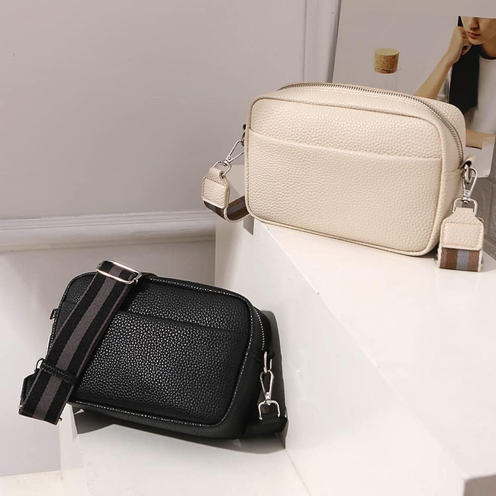 Bag for Women Wide Strap Shoulder Bag CameraPurse with Zipper