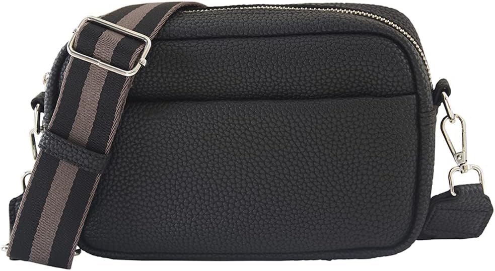 Bag for Women Wide Strap Shoulder Bag CameraPurse with Zipper