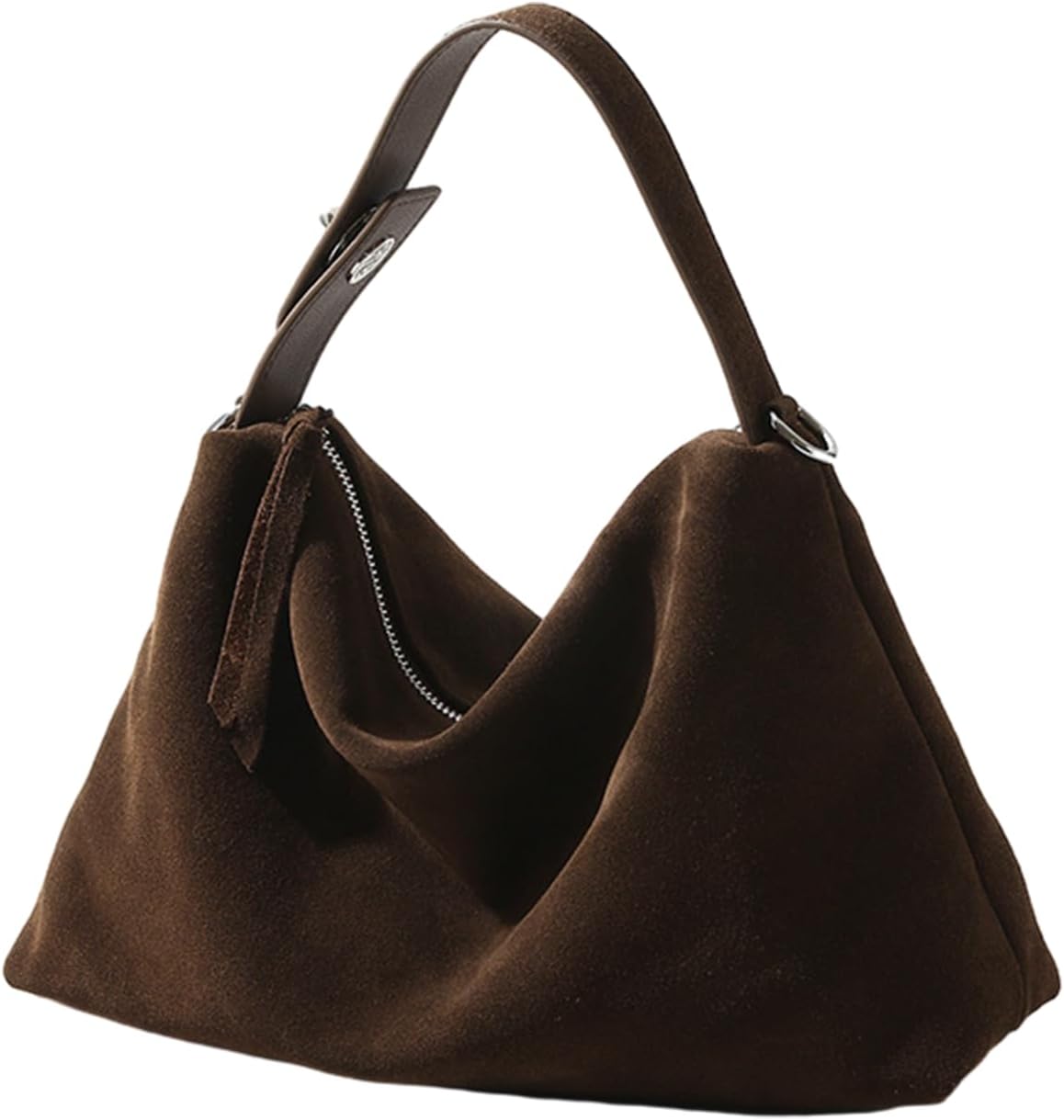 Genuine Leather Suede Tote Bags for Women, Suede Purse Suede Handbag Vintage Suede Slouchy Hobo ShoulderBag