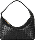 Vegan Leather Woven Tote Handbag, Top-handle Shoulder Bag, Woven Leather Pure Underarm Purse, Clutch Bag Braided Bag