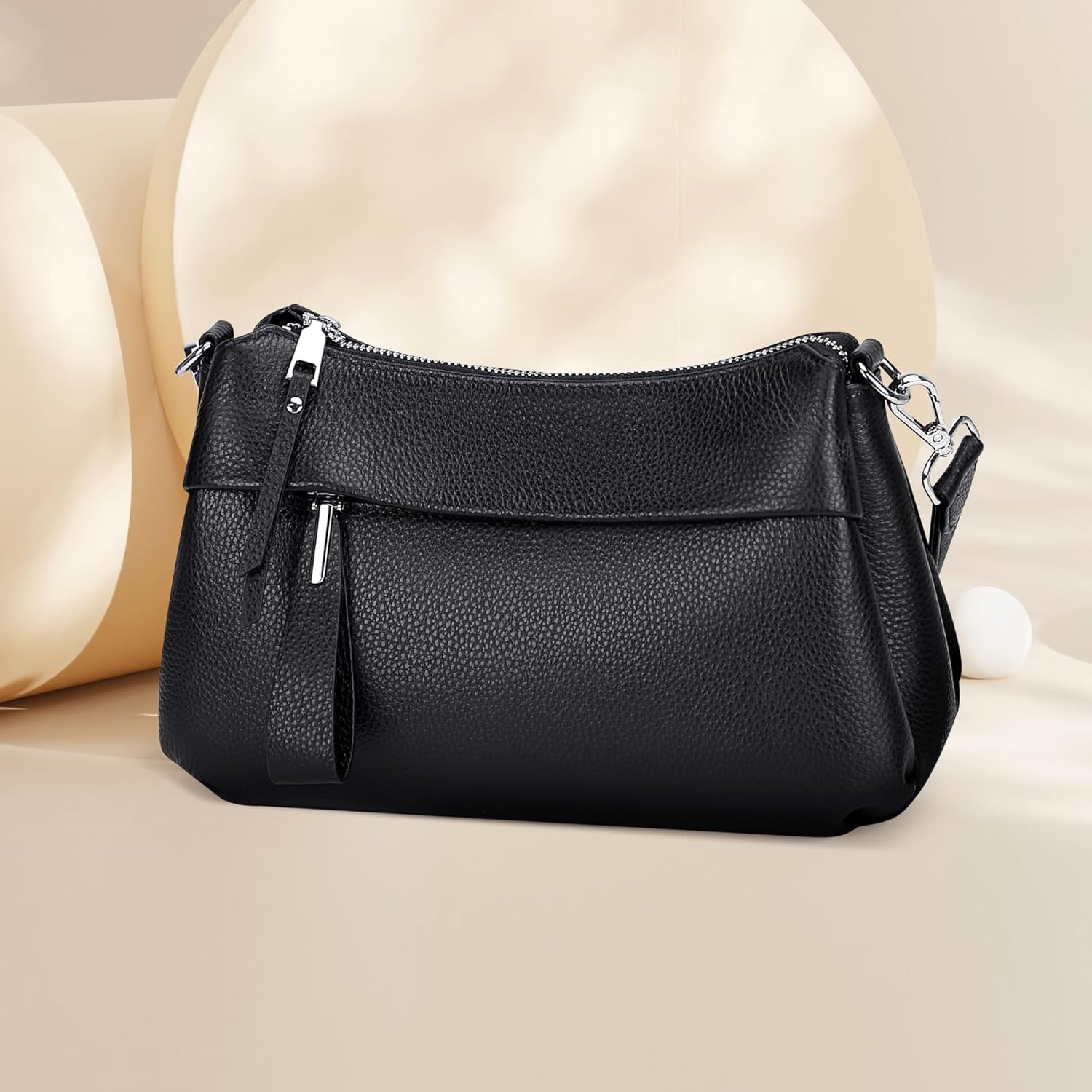 Women's Genuine Leather Crossbody | Small Crossbody Handbag | Includes 2 Detachable Shoulder Straps