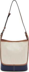 Small Fabric Bucket Top-handle Crossbody Bag for Women Satchel Trendy Handbags Canvas
