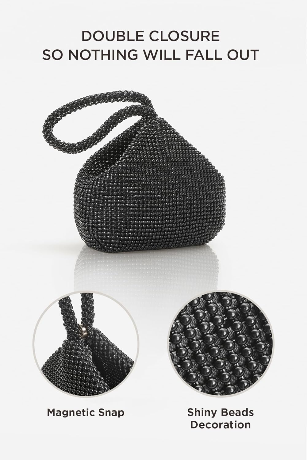 Women's Beaded Clutch Evening Bags Vintage Elegant Triangle Purse for s Party Prom Wedding