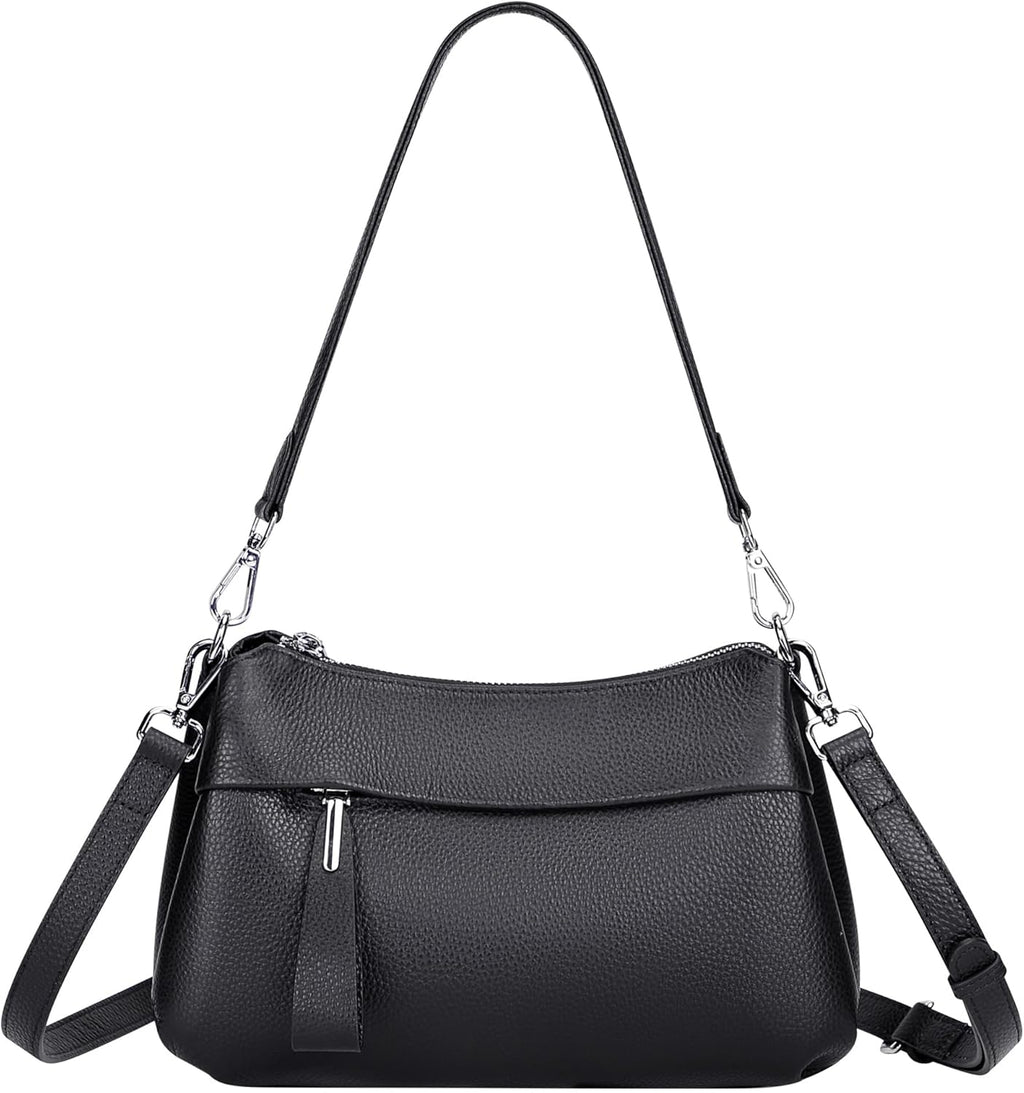 Women's Genuine Leather Crossbody | Small Crossbody Handbag | Includes 2 Detachable Shoulder Straps