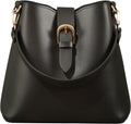 Bucket Vegan Leather Bag For Women Hobo Retro Faux Casual Purse Classic Vintage Simple Shoulder Handbag