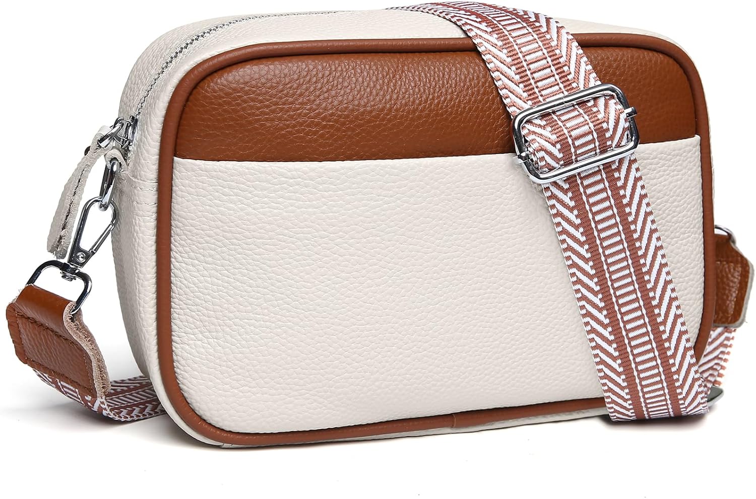 SmallBags for Women Genuine Leather, Guitar Strap Shoulder Handbag Purse Camera Bag with  Card Slots