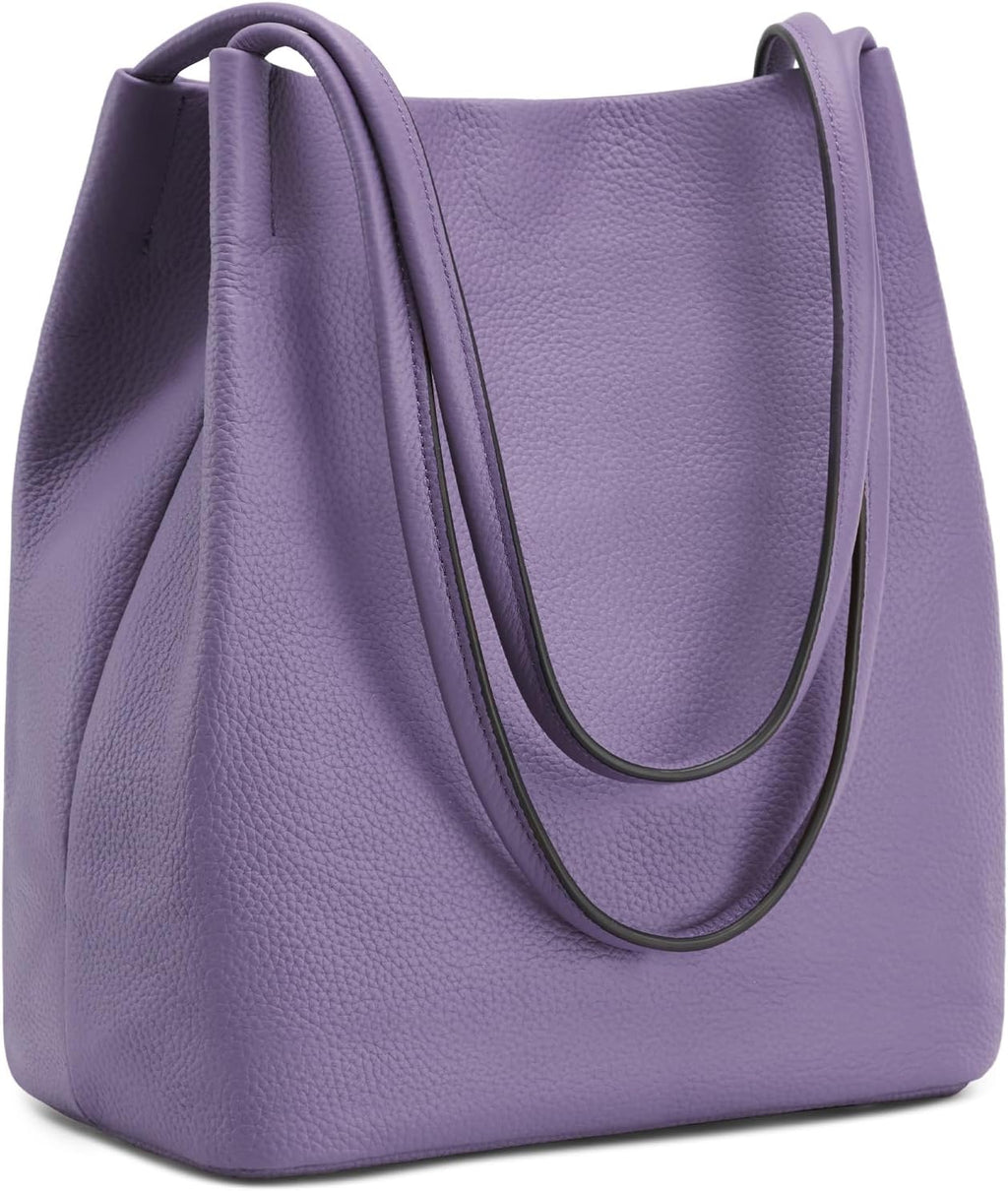 Women Soft Genuine Leather Totes Shoulder Bag Purses and Handbags with Top Magnetic Snap Closure