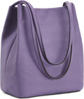 Women Soft Genuine Leather Totes Shoulder Bag Purses and Handbags with Top Magnetic Snap Closure