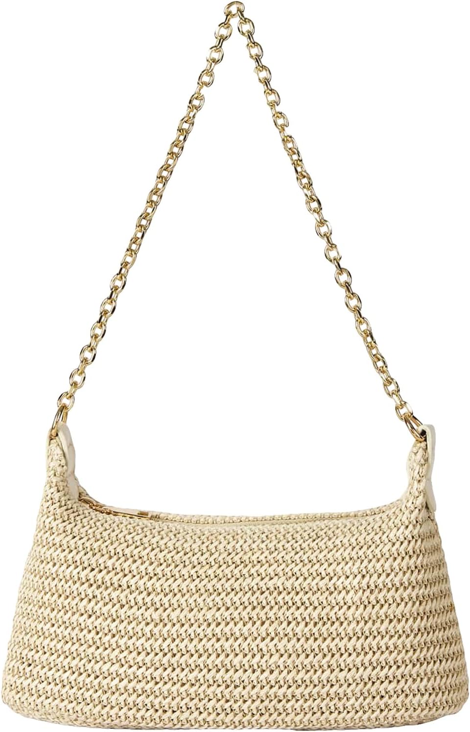 Women's Straw Woven Shoulder Bag Tote Handbag Summer Beach Purse