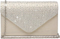 Ladies Frosted Satin Evening Clutch Purse BagHandbags Party Prom Wedding Envelope