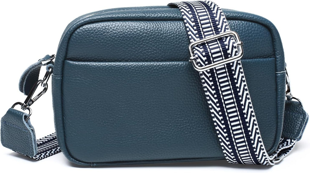 SmallBags for Women Genuine Leather, Guitar Strap Shoulder Handbag Purse Camera Bag with  Card Slots