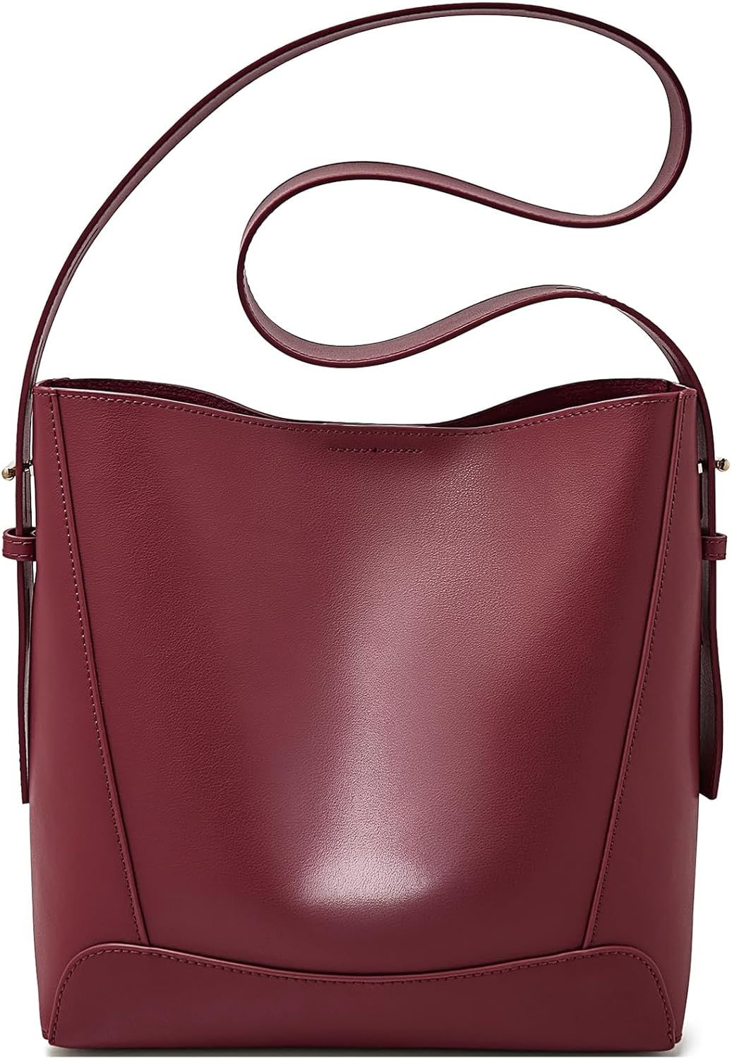 Leather Bucket Tote Purse for Women Designer Tote Bag and Handbags Shoulder Bag with Pockets and Magnetic Snap