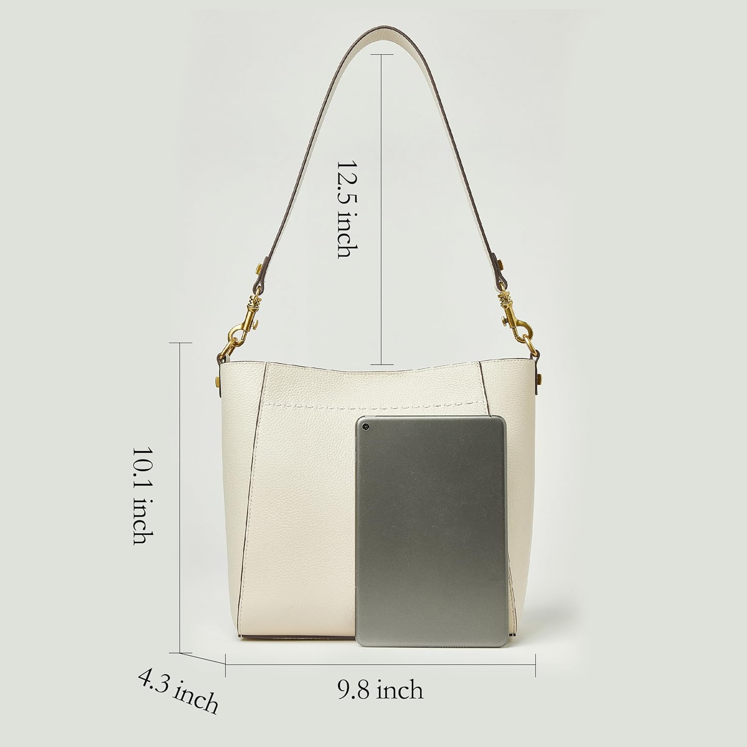 Leather Bucket Tote Bags for Women Designer Shoulder Hobo Purse and Handbags with Detachable Wide Strap