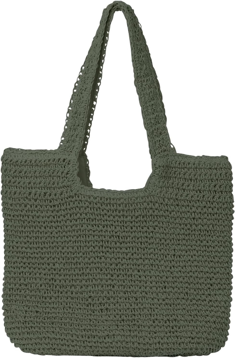 Beach Bags for Women - Summer Soft Large Woven Shoulder Purse Handbag, Beach Tote Straw Bag for Summer Vacation