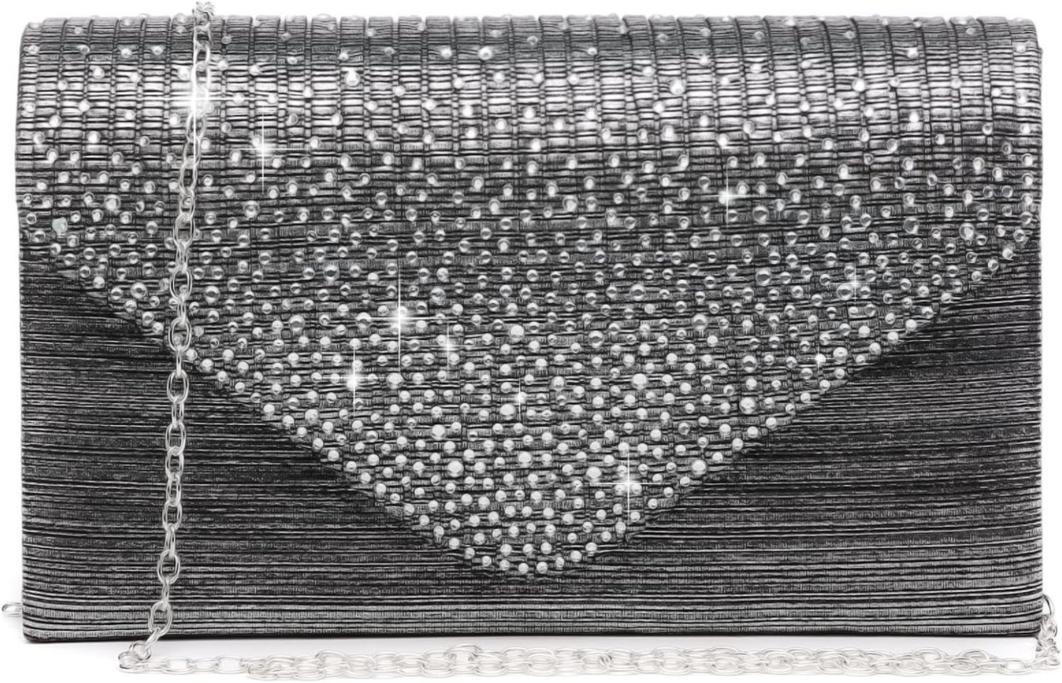 Ladies Frosted Satin Evening Clutch Purse BagHandbags Party Prom Wedding Envelope