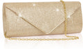 Clutch Purses for Women, Sparkling Envelope Evening Bag with Detachable 2 Pcs Chain