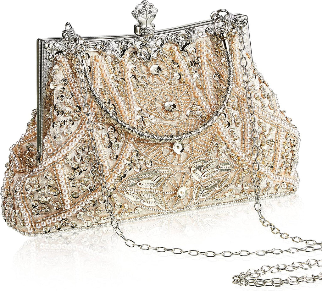 s Vintage Beaded Clutch Evening Bag for Women Formal s Womens Accessories Flapper Clutch for Wedding Party