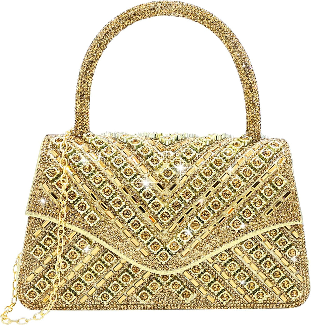 Clutch Purses for Women Sparkly Rhinestones Purses and Handbags for Wedding Party EveningBag with Chain