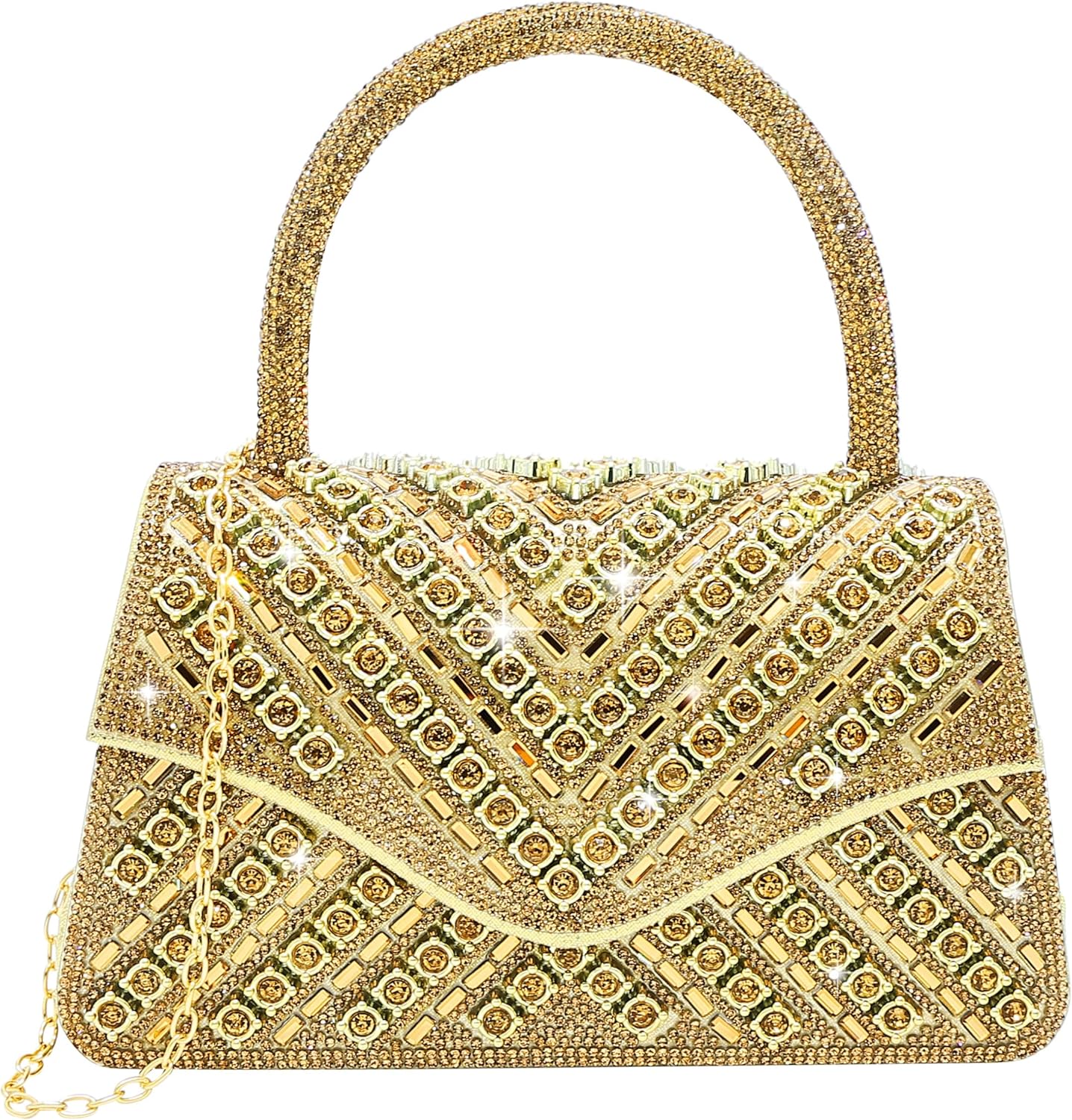Clutch Purses for Women Sparkly Rhinestones Purses and Handbags for Wedding Party EveningBag with Chain