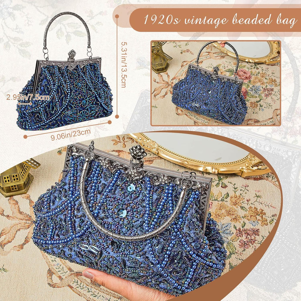 s Vintage Beaded Clutch Evening Bag for Women Formal s Womens Accessories Flapper Clutch for Wedding Party